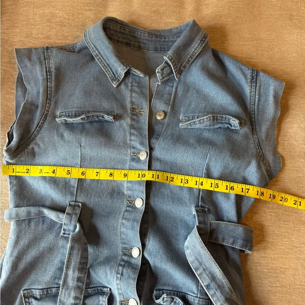 Women’s SHEIN Denim Button-Down Dress Size Large - Picture 7 of 10